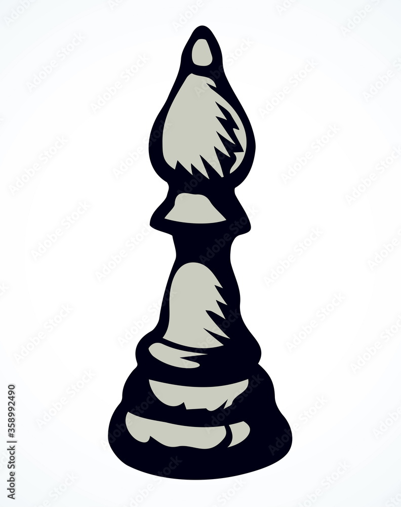 Chess figure. Vector pen drawing Chess figure. Vector pen drawing