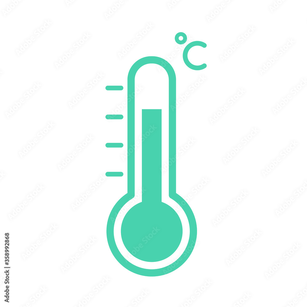 Thermometer icon vector. Temperature Sign
