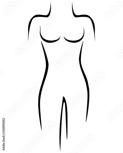 Stilisierter Frauenkörper