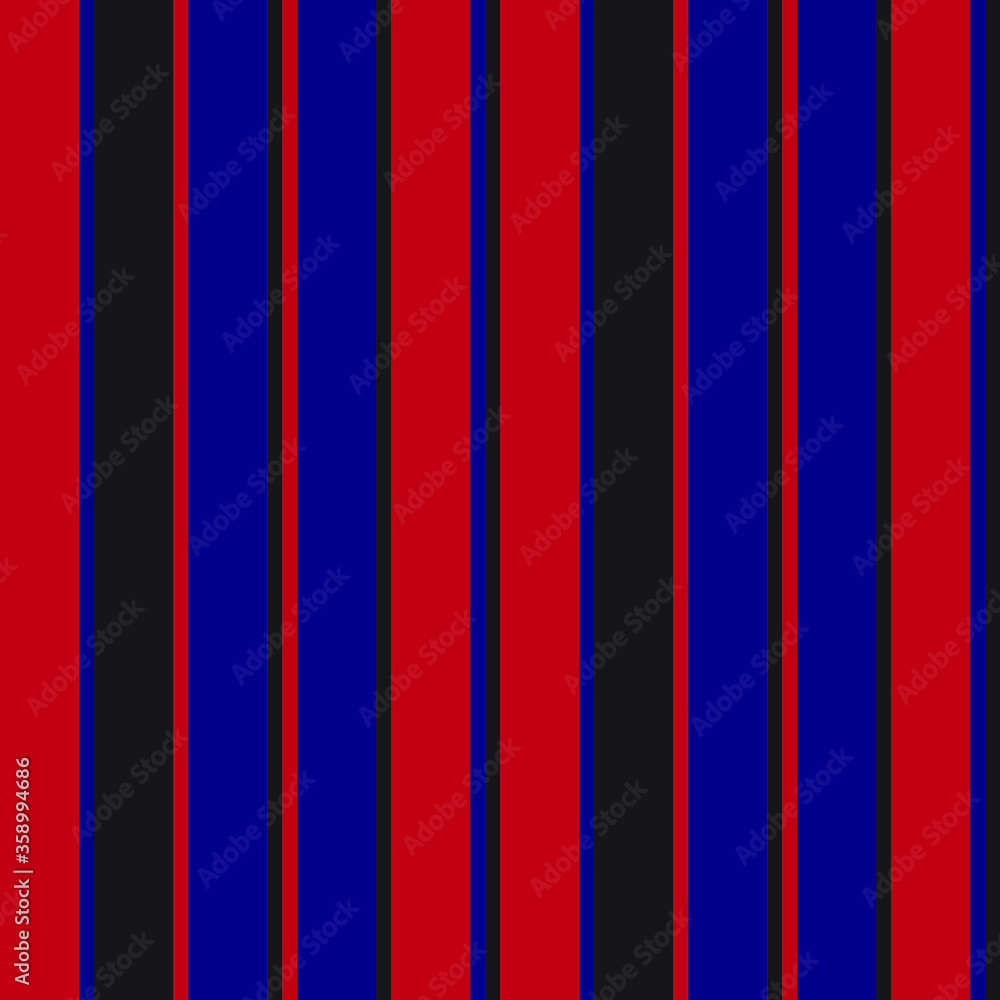 Fototapeta Red and Blue vertical striped seamless pattern background suitable for fashion textiles, graphics