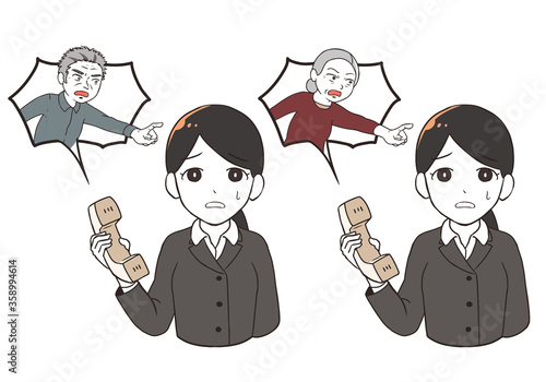 中高年からクレームを受ける会社員