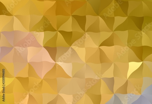 Dark Yellow vector triangle mosaic background.