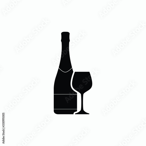 wine icon vector