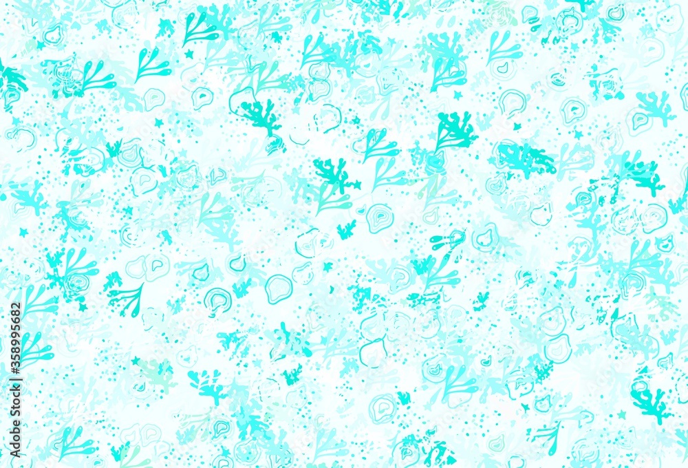 Light Green vector template with chaotic shapes. Light Green vector template with chaotic shapes.
