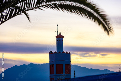 It's Architecture of Chefchaouen, small town in northwest Morocco famous by its blue buildings