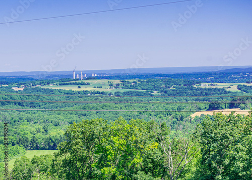 Overlook of Three Mile Island in Pennsylvania.