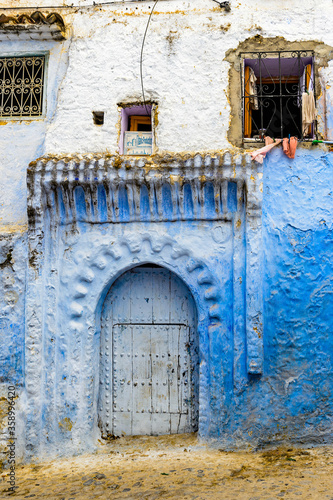 It's Architecture of Chefchaouen, small town in northwest Morocco famous by its blue buildings © Anton Ivanov Photo