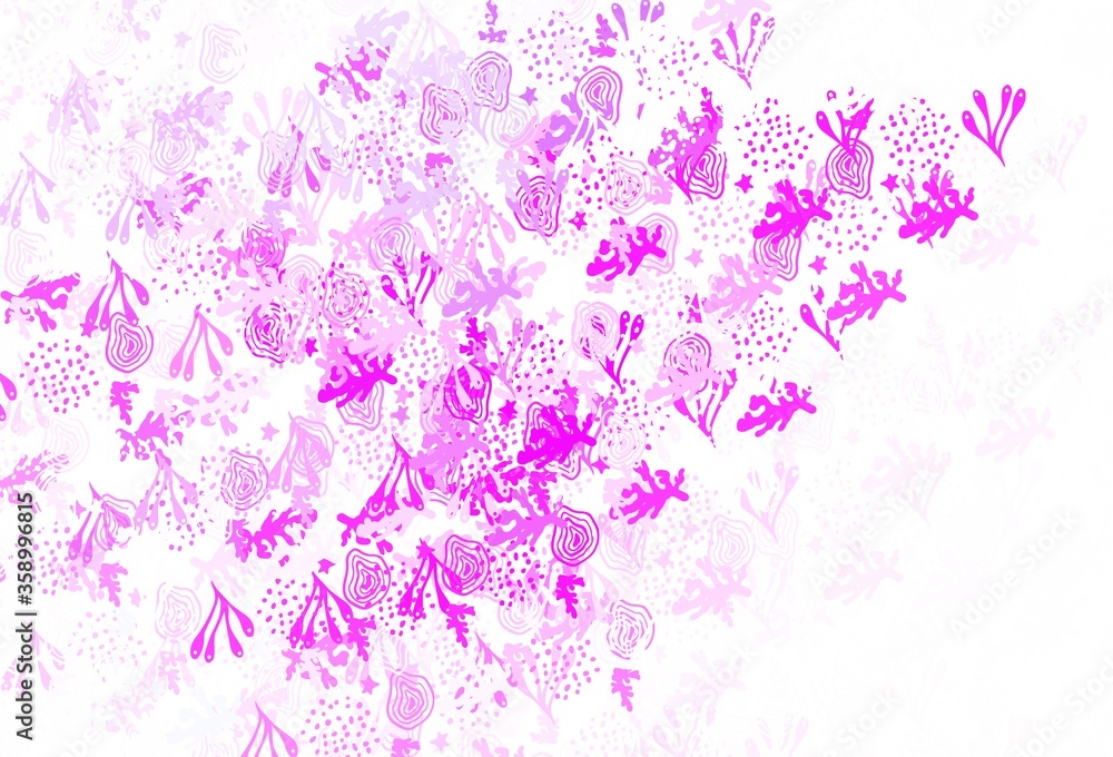 Light Purple vector template with chaotic shapes. Light Purple vector template with chaotic shapes.