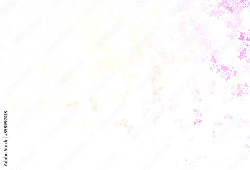 Light Pink, Yellow vector template with chaotic shapes. Light Pink, Yellow vector template with chaotic shapes.