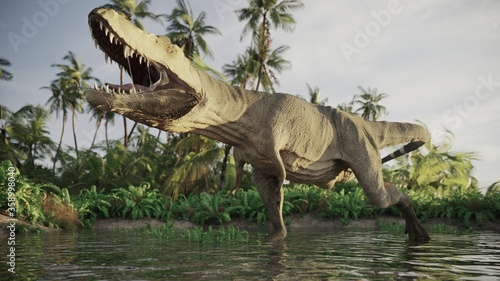3d rendering of the hunting tyrannosaurus dinosaur © Kostyantyn Ivanyshen