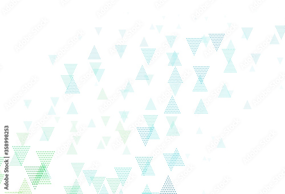 Light Blue, Green vector background with triangles, circles. Light Blue, Green vector background with triangles, circles.
