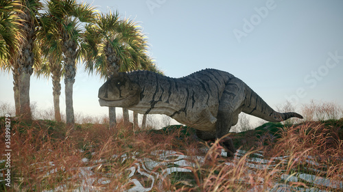 Fototapeta Naklejka Na Ścianę i Meble -  3d rendering of the carnotaurus predator dinosaur
