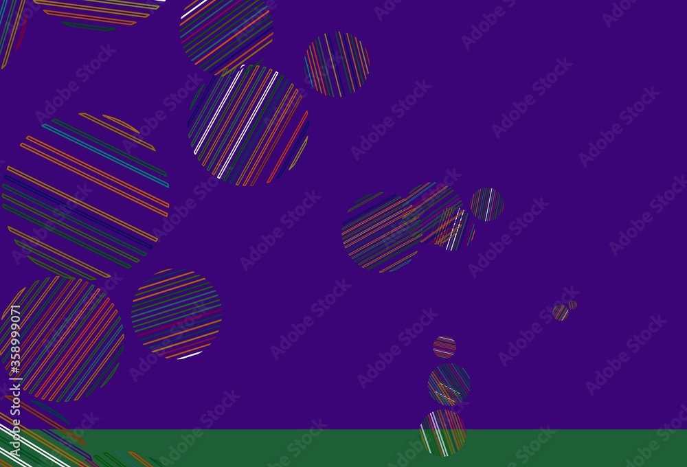 Fototapeta premium Light Multicolor vector pattern with spheres.