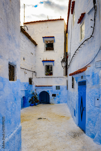 It's Blue walls street of Chefchaouen, Morocco.