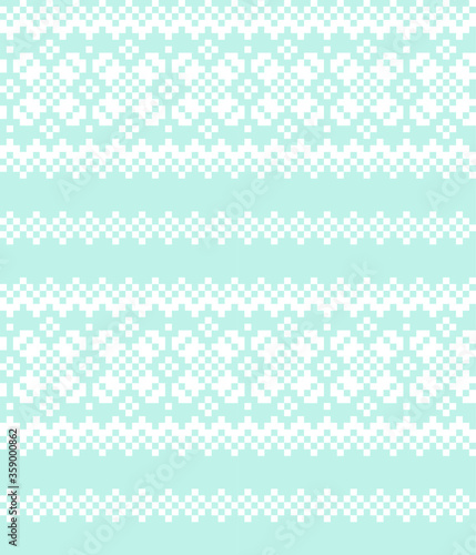Sky Blue Christmas fair isle pattern background for fashion textiles, knitwear and graphics