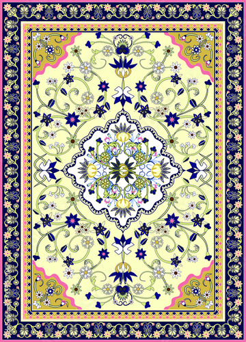 Carpet Border Frame Pattern .Oriental floral beautiful carpet pattern