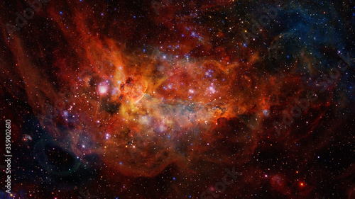 Fototapeta Naklejka Na Ścianę i Meble -  Space scene with stars and galaxies. Elements of this image furnished by NASA