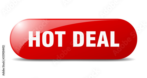 hot deal button. hot deal sign. key. push button.