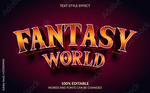 Editable Text Effect, Fantasy World Text Style