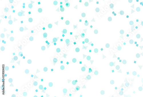 Light Green vector background with polygonal style with circles.