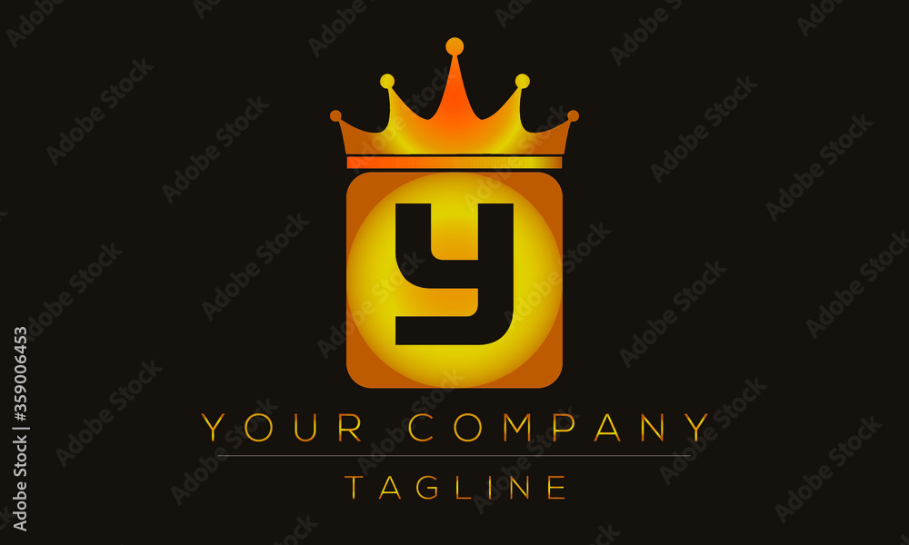 Letter Y Logo Design, Creative Modern Icon Y With Crown Head Letter Y Logo Design, Creative Modern Icon Y With Crown Head