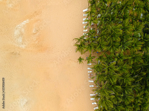 aerial landscape beach of Canoa Quebrada, Ceara - Brazi
