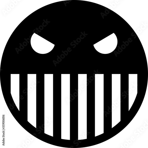 Smiling and angry face