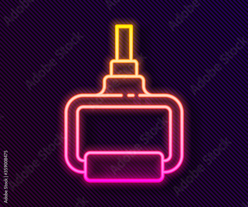 Glowing neon line TPX loop training equipment icon isolated on black background. Sport equipment. Vector Illustration.