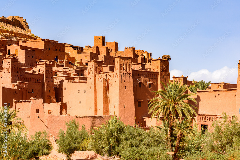 It's Ait Benhaddou, a fortified city, the former caravan way from Sahara to Marrakech. UNESCO World Heritage, Morocco