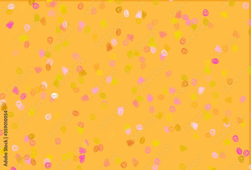 Light Pink, Yellow vector backdrop with dots. Light Pink, Yellow vector backdrop with dots.