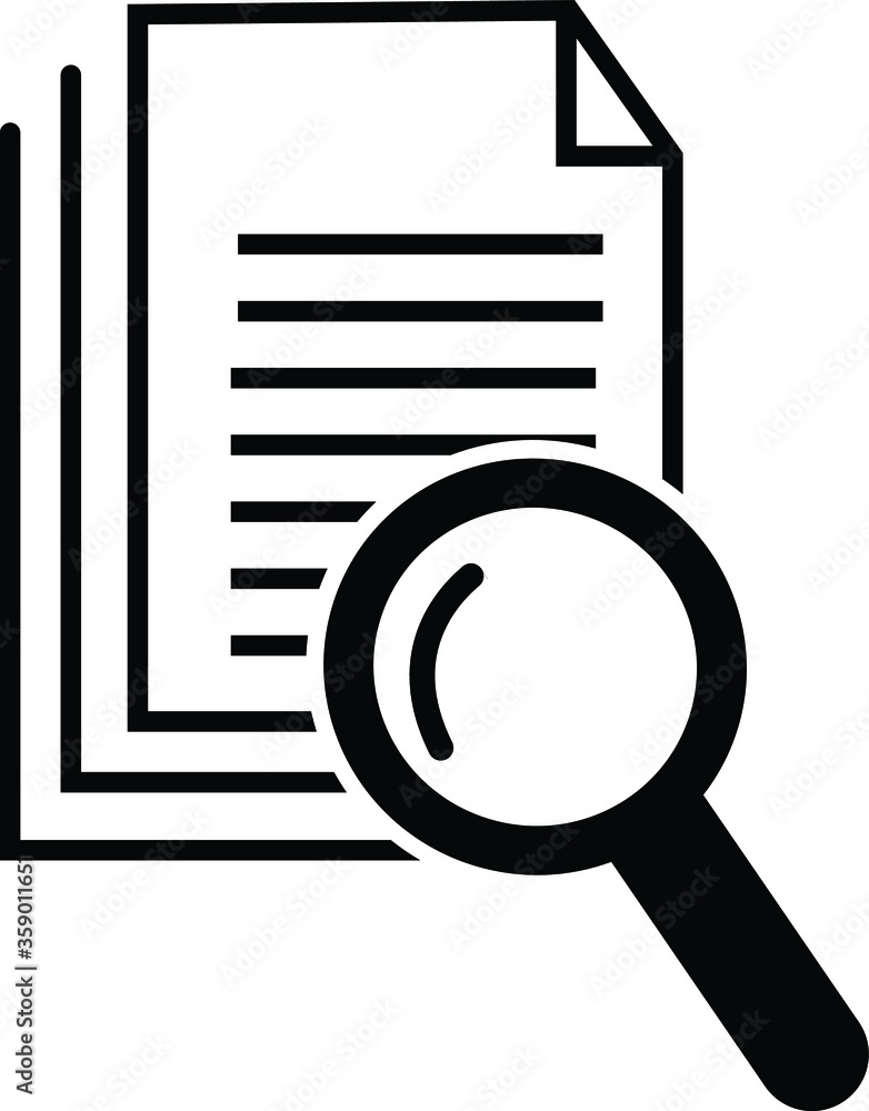 scrutiny document icon vector illustration