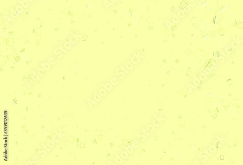 Light Green, Yellow vector backdrop with lines, circles, rhombus. © smaria2015