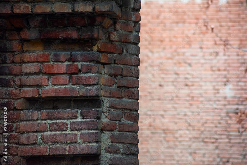 Part of an old brick building Part of an old brick building