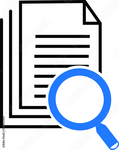 scrutiny document icon vector illustration