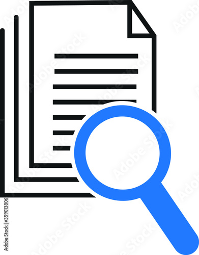 scrutiny document icon vector illustration
