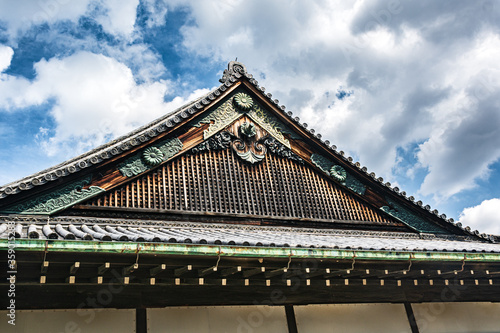 Detail of  the Nijo Castle  Kyoto  Japan 