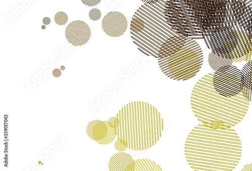 Light Yellow vector template with circles.
