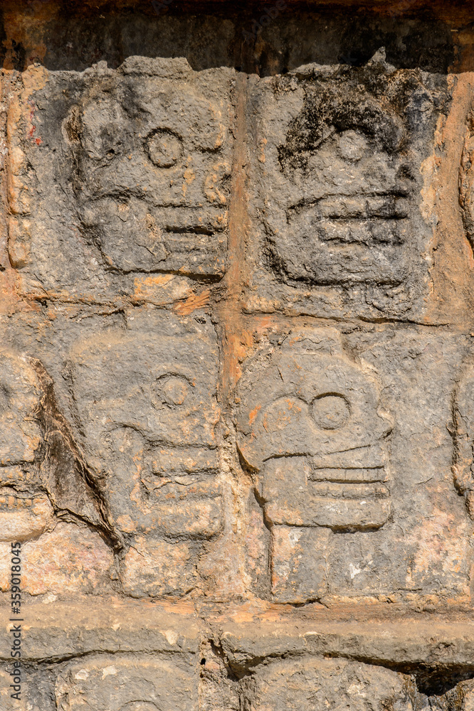 Venus Platform, Chichen Itza, Tinum Municipality, Yucatan State. It was a large pre-Columbian city built by the Maya people of the Terminal Classic period. UNESCO World Heritage