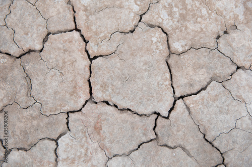 the land is cracked by the drought. soil erosion. bad ecology. the concept of bad ecology