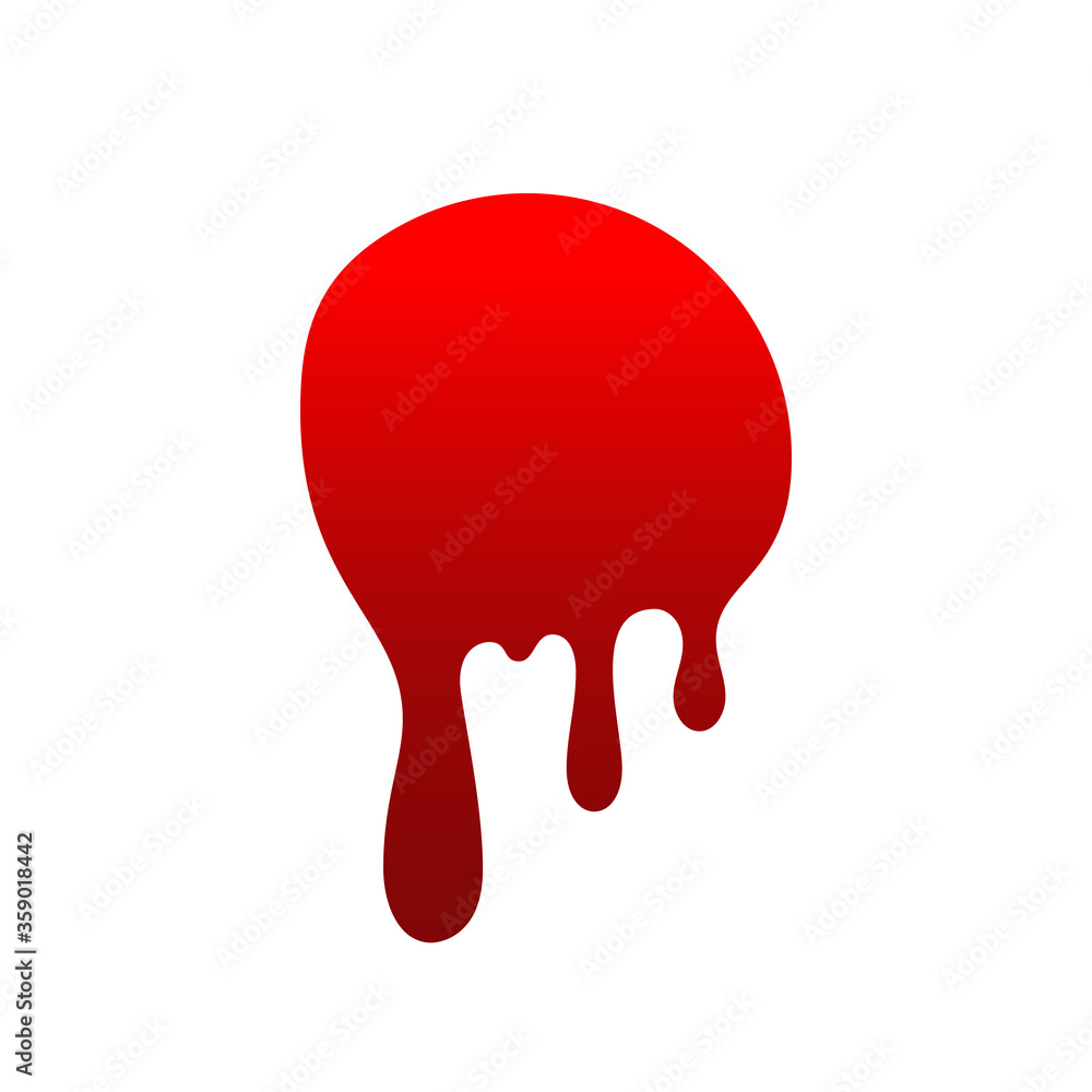Blood drip. Drop blood isloated white background. Happy Halloween decoration design. Red splatter stain, splash spot, horror blot. Bleeding bloodstain scare texture. Liquid paint. Vector illustraton Blood drip. Drop blood isloated white background. Happy Halloween decoration design. Red splatter stain, splash spot, horror blot. Bleeding bloodstain scare texture. Liquid paint. Vector illustraton