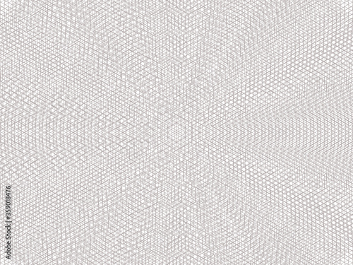 Guilloche background. Moire ornament. Monochrome guilloche texture with waves. Original money pattern. Digital watermark, gradient Vector