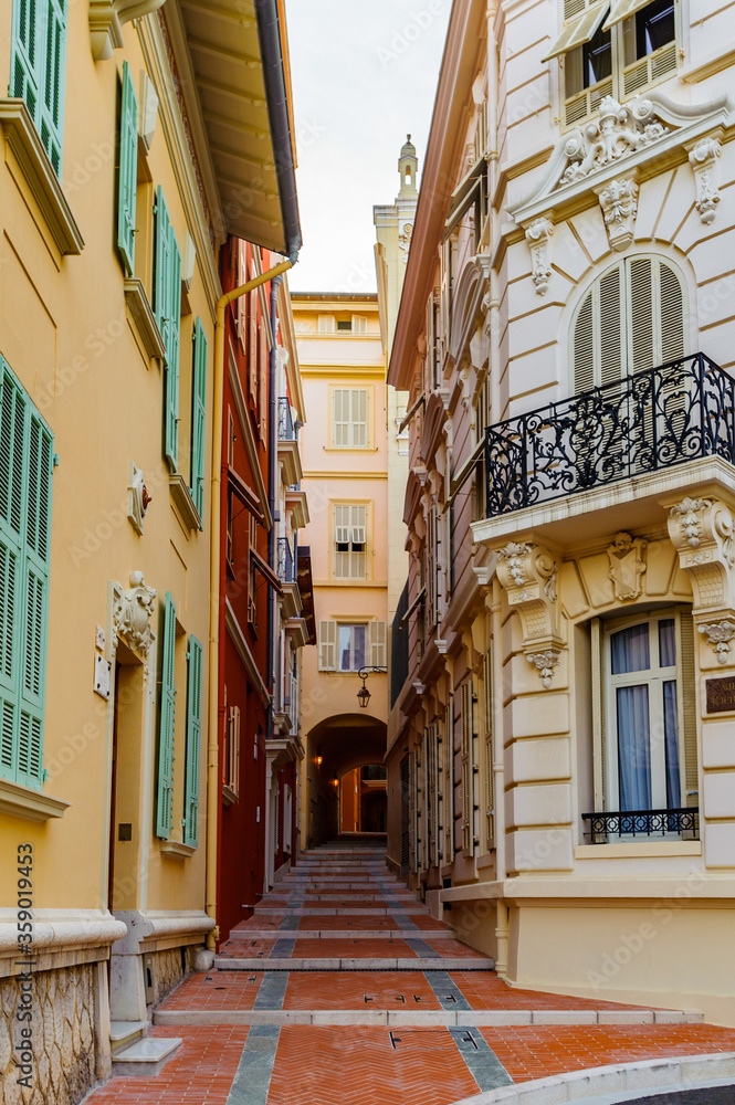 It's Beautiful architecture of Monaco. Principality of Monaco is the second smallest and the most densely populated country in the world