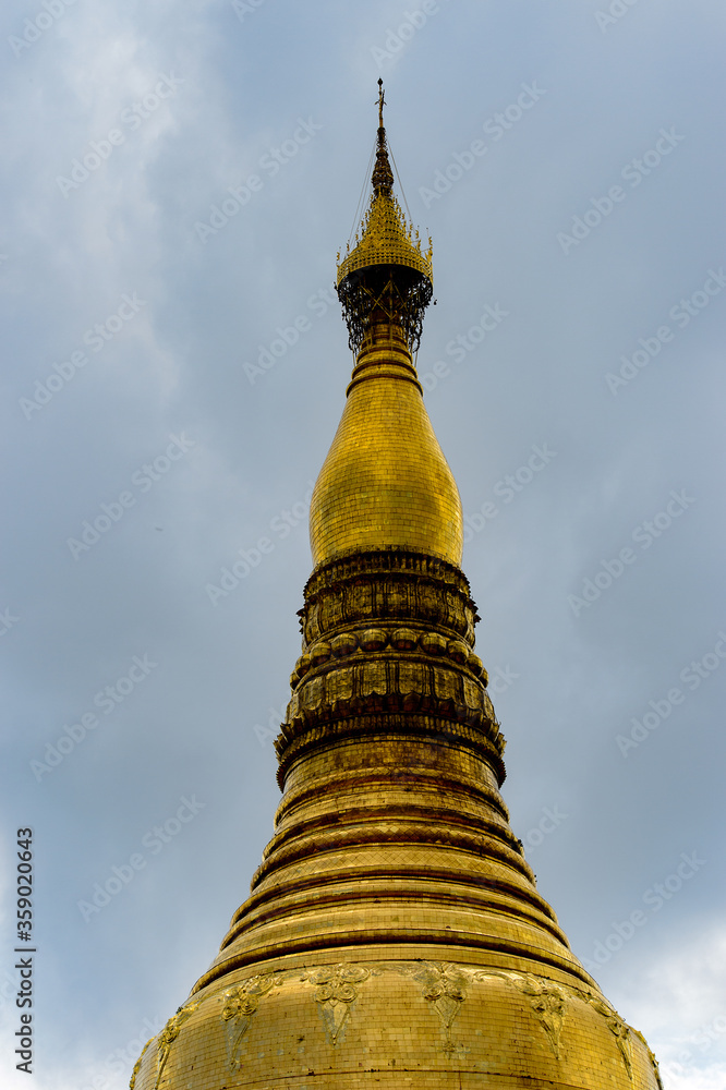Fototapeta premium It's Surroundings of the Shwedagon Pagoda, a gilded stupa on the Singuttara Hill, Kandawgyi Lake, Yangon, Myanmar