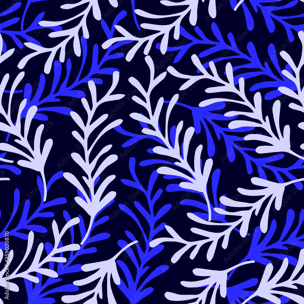 Hand drawn blooming flowers botanical floral and leaves background vector seamless pattern. Hand drawn blooming flowers botanical floral and leaves background vector seamless pattern.