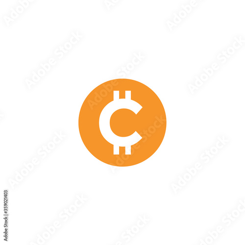 Cryptocurrency or Letter C logo / icon design