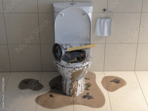 Clogged toilet stock photo. Image of dirt, paper, ceramic - 36719772