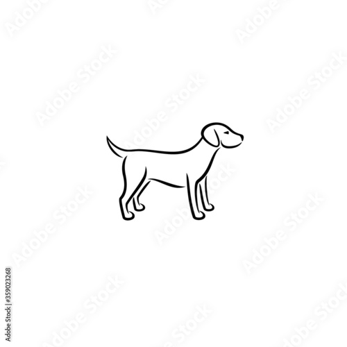 a simple Dog logo   icon design