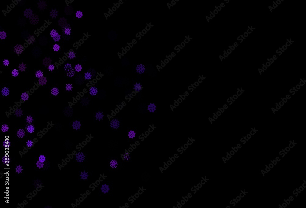 Dark Purple vector background with xmas snowflakes. Dark Purple vector background with xmas snowflakes.