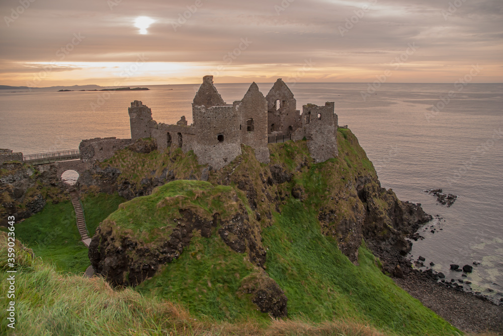 Sea view at Dunluce Castle Northern Ireland Sea view at Dunluce Castle Northern Ireland