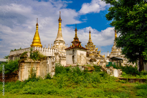 It's Maha Aung Mye Bom San Monastery complex, Inwa, Mandalay Region, Burma. It was built in 1818 © Anton Ivanov Photo